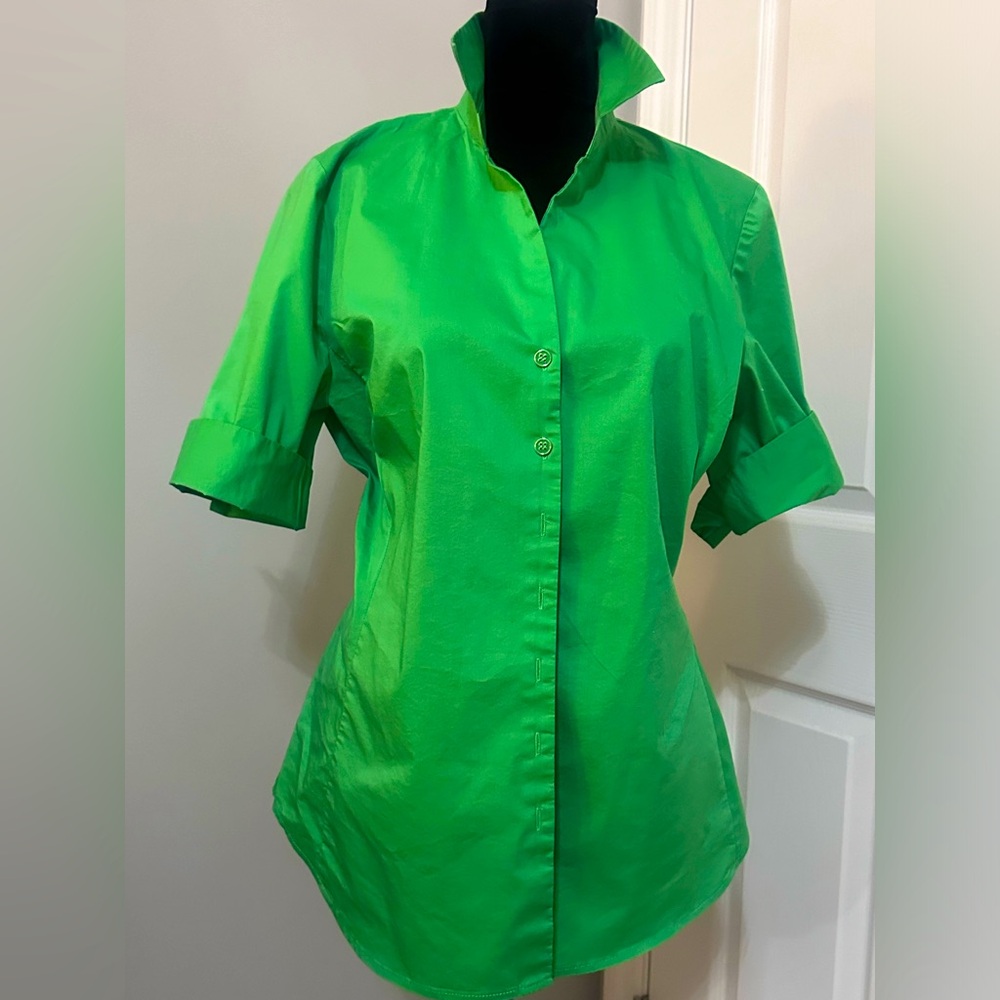 NY&CO Button Down Short Cuffed Sleeve Shirt